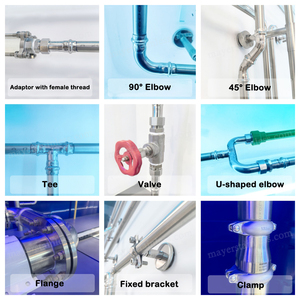 Mayer Leading Brand Equal <strong>Tee</strong> Stainless Steel Fittings,Sanitary Easy <strong>Installation</strong>, for Construction Food Industry Drinking Water - Product Image 2