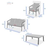 Ensemble de canapés de patio modernes, résistant à l'eau, pour terrasse, salon de jardin en osier, mobilier de conversation extérieur, meubles de jardin en rotin