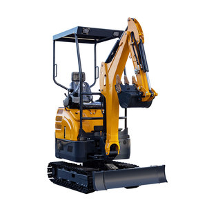 Mini-excavatrice sur chenilles jaune, machine compacte de terrassement pour le creusement de caniveaux de pipelines avec un rayon de braquage court - Product Image 1