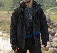 Veste polaire uniforme imperméable parka US ECWCS G8 noire