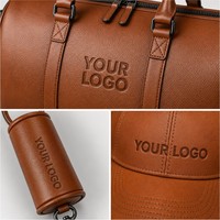 Costume de voyage promotionnel en cuir de qualité supérieure, style business décontracté, avec broderie et impression sérigraphique, design personnalisé