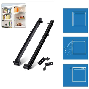 Riel oculto montado en la parte inferior, archivo de cocina, cierre suave, montaje lateral deslizante, corredores de gabinete plegables, tobogán de cajón de plástico - Product Image 5