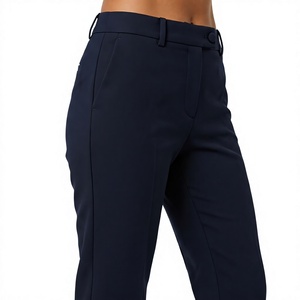 Women Dobby Textured Trousers Cotton <b>Linen</b> 275GSM Smart Casual Pants OEM ODM Wholesale Manufacturer Bulk Custom Garment Supplier - Product Image 1
