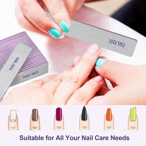 Lima de Uñas de Doble Cara 100/180, Lima para Pulir, Removedor de Cutículas, Herramienta de Manicura y Pedicura - Product Image 1