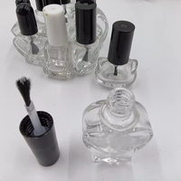 Flacon de vernis à ongles en verre transparent de luxe vide personnalisé de 10 ml et 15 ml, emballage cosmétique en gros