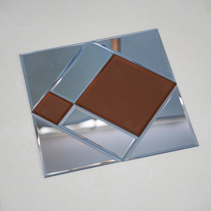 Hiện đại 30x30cm vát kính Bạc gương Gạch Mosaic 4mm độ dày cho các bức tường nội thất khách sạn hồ bơi tường trang trí nội thất - Product Image 4