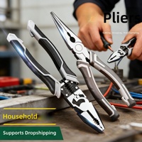 Pince combinée multifonctionnelle en acier Cr-V de qualité industrielle, à double levier, outil d'électricien pour un travail plus facile