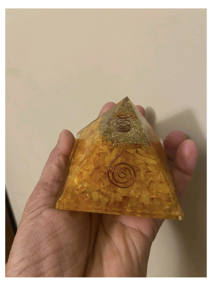New Citrine Orgone Pyramid Manifest Abundance and Positive Energy Orgone Pyramids Gemstone with Citrine Home Decor & <b>Gift</b> - Product Image 2