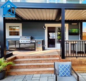 Pergola in Alluminio di Grado Commerciale Sweet Home con Tetto a Lamelle Elettriche Impermeabile, Struttura per Esterni Facile da Montare, per Ristoranti, 1 Set - Product Image 5