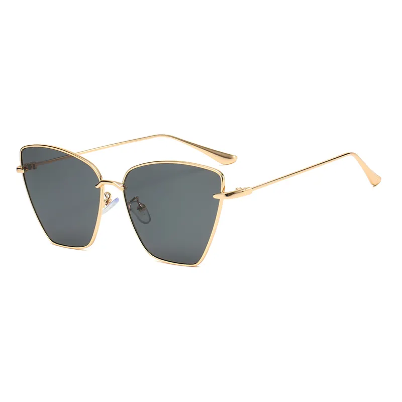 9202 Sunglasses Metal Octagon Frame for Women Korean Style Driving UV400 Polarized Europe and America Trend Retro Sun Protection