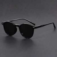 Lunettes de soleil polarisées de luxe personnalisées avec logo, protection UV, pour hommes, haute qualité, en TR90, style vintage rond 2026