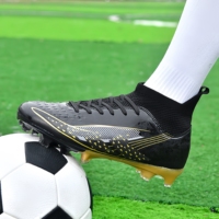 Chaussures de football à crampons longs, légères, antidérapantes, respirantes et confortables