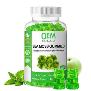 Gomitas de Musgo Marino Sin Azúcar de Marca Privada OEM, Suplementos Veganos, Superalimentos, Refuerzo del Sistema Inmunitario, Naturales y Orgánicos para Adultos - Product Image 1