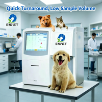 Analyseur de sang automatique pour animaux EURVET, équipement vétérinaire, machine d'analyse CBC vétérinaire, équipement de diagnostic pour animaux de compagnie de haute précision