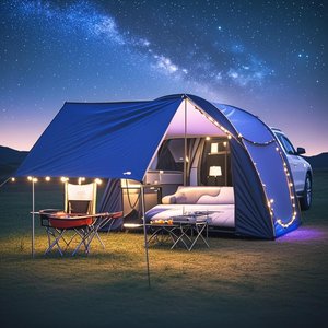 Tente de hayon pour SUV, auvent pare-soleil 9,8x4,9x6,8 pieds, imperméable, triple couche, quatre saisons, pour 3-4 personnes, tente de voiture instantanée, PU4000 210D - Product Image 1