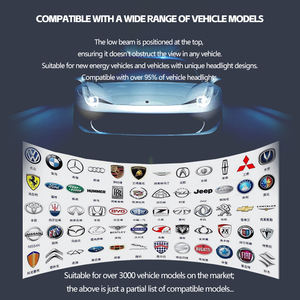 Feux de voiture LED universels à effet laser à lentille carrée à quatre lentilles, 6000K, 8000 lumens, 500% plus lumineux - Product Image 2