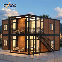 Villa préfabriquée toutes saisons 20ft 40ft, maison conteneur de luxe extensible avec grande véranda pour les marchés des États-Unis et d'Australie