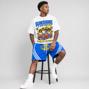 Camisetas Personalizadas de Moda Urbana con Estampado DTG, Pantalones Cortos Deportivos de Algodón, Conjunto de 2 Piezas, Trajes para Correr, Conjunto de Pantalones Cortos de Baloncesto para <span class=keywords><strong>Hombre</strong></span> - Product Image 3