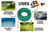 Tuyau d'arrosage de jardin anti-âge à 3 couches, tuyau d'irrigation flexible résistant aux UV, 25 bars