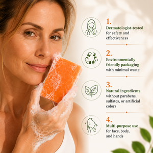Savon au kaki à marque privée, extrait naturel de kaki, savon corporel désodorisant pour éliminer les odeurs, nettoyage doux visage et corps, OEM - Product Image 3