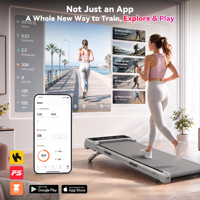 Tapis de marche inclinable automatique 15 niveaux, brûle 300 % plus de calories, tapis de course sous bureau, moteur silencieux 3,5 CV, pour fitness à domicile