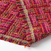Tissu en polyester tweed tissé multicolore teint en fil pour vêtements, collection hiver 2026