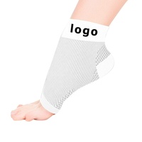 Logo personnalisé Chaussettes de compression à bout ouvert Récupération du pied Manchon Fasciite plantaire Chaussette sans orteil Cheville Polyester Chaussettes en nylon
