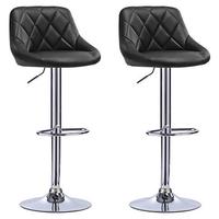 Tabouret de bar ergonomique réglable en hauteur, pivotant, avec repose-pieds et dossier, en cuir PU, base en acier chromé, design moderne, mobilier de bar pour la maison