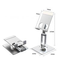 Support de téléphone en alliage d'aluminium personnalisable, flexible, portable, rotatif, réglable en hauteur, pour diffusion en direct, pliable