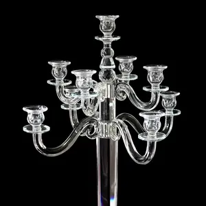 Kaca Kristal Pernikahan 9 Lengan Candelabra MH-1891