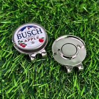 Marqueur de balle de golf magnétique personnalisé en métal avec logo 3D/en émail souple, écologique et durable, style jeton de poker, taille personnalisée