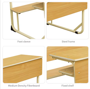 Bildungs möbel Schüler Schreibtisch und Bank mit Doppels itzen Kunden spezifische Größe Schüler verwenden verbundenes Schreibtisch-und Stuhlset - Product Image 5