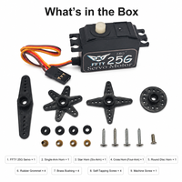 Servomoteur numérique FFTY 25G à dents en caoutchouc avec connecteur JR pour avion modèle, voiture RC, robot, bras mécanique