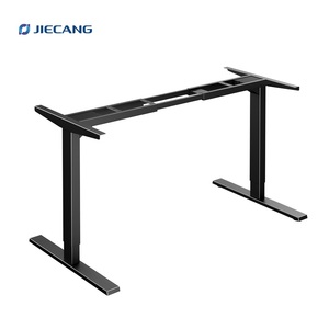 Système de bureau réglable en hauteur avec cadre de table électrique à double moteur et 2 niveaux JIECANG - Product Image 2