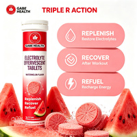 Comprimés effervescents électrolytiques en gros pour adultes, saveur pastèque, avec Sodium, Potassium, Vitamine C, pour l'hydratation, l'énergie sportive et la récupération.