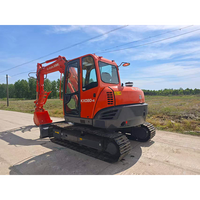 Offre Spéciale : Mini-Excavatrice KX080 d'occasion, modèle 2024, 8000 kg, équipement de construction, avec moteur et transmission, importée du Japon