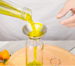 Stainless Steel 3-in-1 Metal Kitchen Oil Funnels with Handle for Filling Bottles and Transferring Essential Oils OEM Brand - Product Image 5