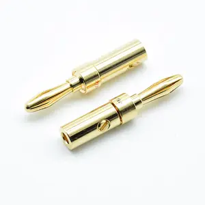 Màu đỏ đen 4mm 4.5mm Budweiser mạ Vàng Loa Audiophile chuối âm nhạc Loa Cáp cắm kết nối bộ chuyển đổi