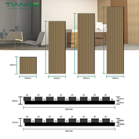 TianGe Akupanel lampu Led kayu langit-langit Oem dalam ruangan 60X60 Cm Panel ramah lingkungan akustik desain kibor