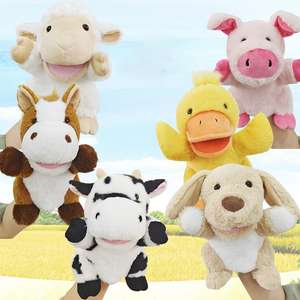 Jouet en peluche doux acteur mobile bouche ouverte main communauté marionnettes fabricant peluche océan ferme Animal bébé histoire personnage 25cm - Product Image 1