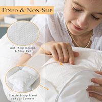 Surmatelas en mousse à mémoire de forme de 3 pouces Haut de coussin en mousse à mémoire de forme pelucheuse et douce avec 4 bandes élastiques d'ancrage