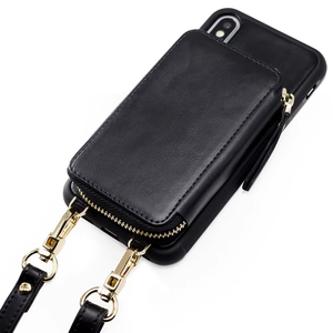 Nouvelle mode, étui de téléphone en cuir véritable, porte-cartes, sangle bandoulière pour / <span class=keywords><strong>X</strong></span>/XS - Design de luxe, fabricant Aarons - Product Image 6