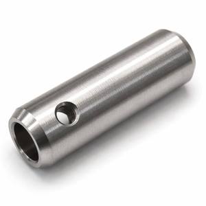 Goupille creuse en acier inoxydable tournée CNC, extrémités chanfreinées, trou traversant latéral, diamètre extérieur, épaisseur de paroi et longueur sur mesure selon dessin - Product Image 1