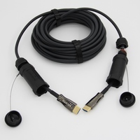Câble à Fibre Optique Actif Blindé Ultra Dtech AOC 4K 8K 10M 15M 20M 100M avec Gaine PVC Combinée pour Moniteur d'Ordinateur, Projecteur, Haut-parleur