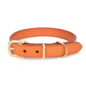 Nuevo <span class=keywords><strong>collar</strong></span> de perro de cuero de vaca genuino personalizado de lujo con características duraderas y decoración de plumas - Product Image 6