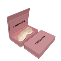 Boîte personnalisée pour masque oculaire, étiquette privée, boîte cadeau de luxe, boîte magnétique, emballage pour masque oculaire en soie de mûrier