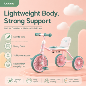Cochecito de viaje ligero Luddy 3 en <span class=keywords><strong>1</strong></span>, <span class=keywords><strong>triciclo</strong></span> para niños pequeños, bicicleta de equilibrio para bebés, juguete para pasear por el parque - Product Image 2