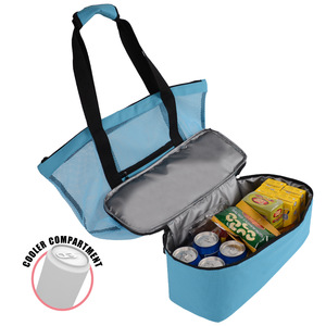 Bolsa de <span class=keywords><strong>playa</strong></span> con compartimento enfriador, respetuoso con el medio ambiente, reutilizable, impermeable, <span class=keywords><strong>a</strong></span> prueba de arena - Product Image 2