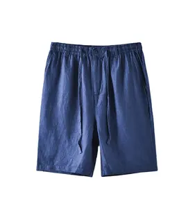 Venta al por mayor de lino de los hombres cortos de gran tamaño pantalones cortos de verano de alta calidad unisex casual de más tamaño de los hombres cortos de alta moda corto para los hombres