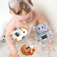 Thermomètre numérique à affichage LED de formes d'animaux mignons Thermomètre d'eau domestique de bain de bébé avec affichage LED